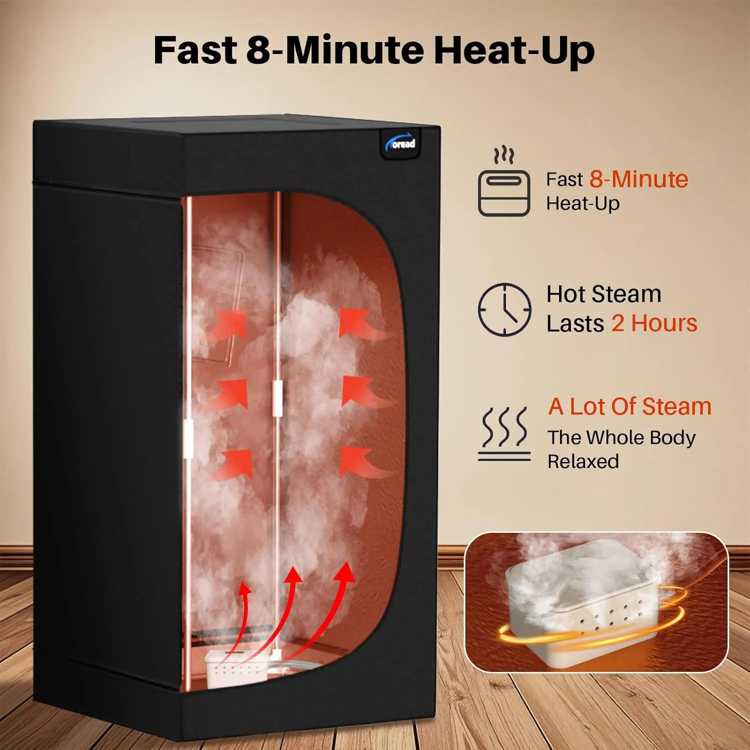 TOREAD 2024 Portable Steam Sauna for Home, Personal Full Body Sauna Tent with 2.6L 1000W Steamer, Foldable Home Spa Sauna for Relaxation, Gym, Yoga(Oxford Fabric, Easy Setup, Compact Design)
