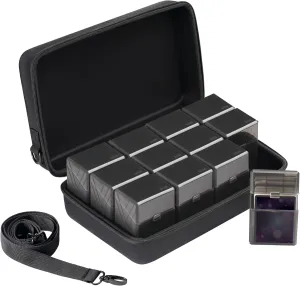 Trading Card Case kit with 12 Deck Boxes,for 2200 Cards.Card Game Organizer Compatible with TCG Deck, Sports Cards, MTG Deck,OCG Deck&Standard Size Card Game.(Cards Not Included) (Black)