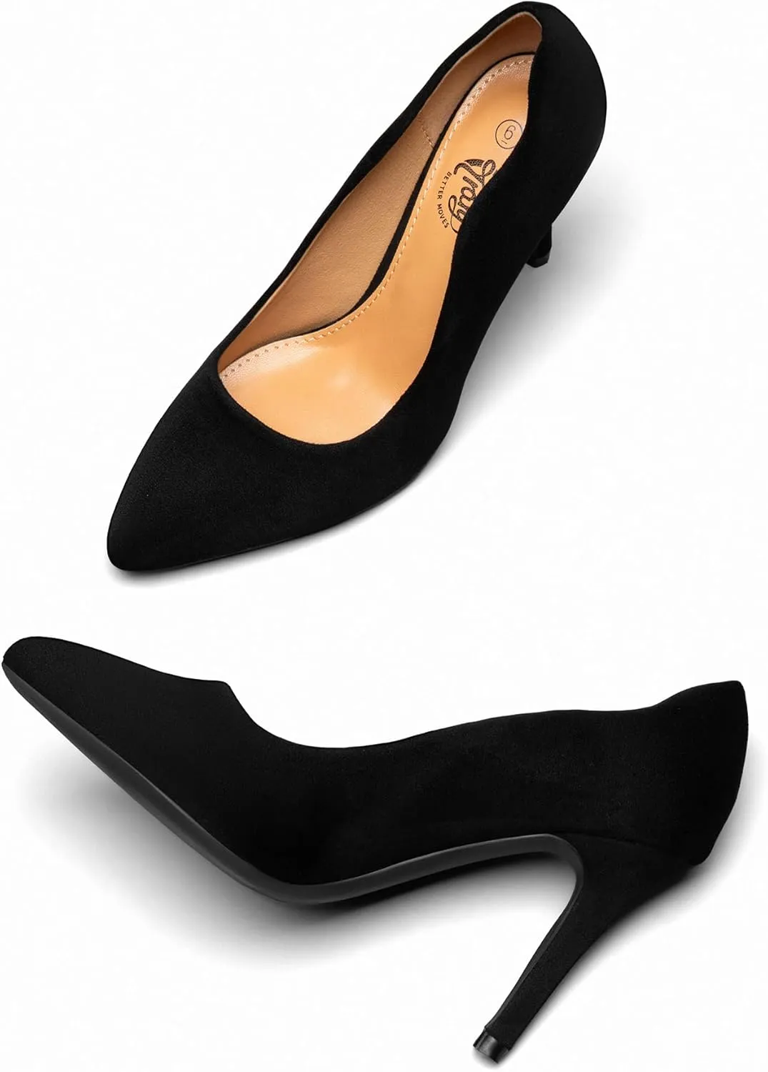 Trary Women’s Slingback Pumps, Black Heels Gold Heels Nude Pink Red Heels, Pointed Toe High Heels for Women Sexy Stiletto Heels Buckle Ankle Strap Closed Toe Pumps Office Party Prom Dress Shoes