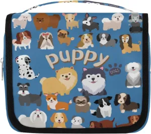 Travel Hanging Toiletry Bag Cute Dogs Paw Cosmetic Bag for Women Waterproof Makeup Organizer for Bathroom Shower Christmas Travel Gifts