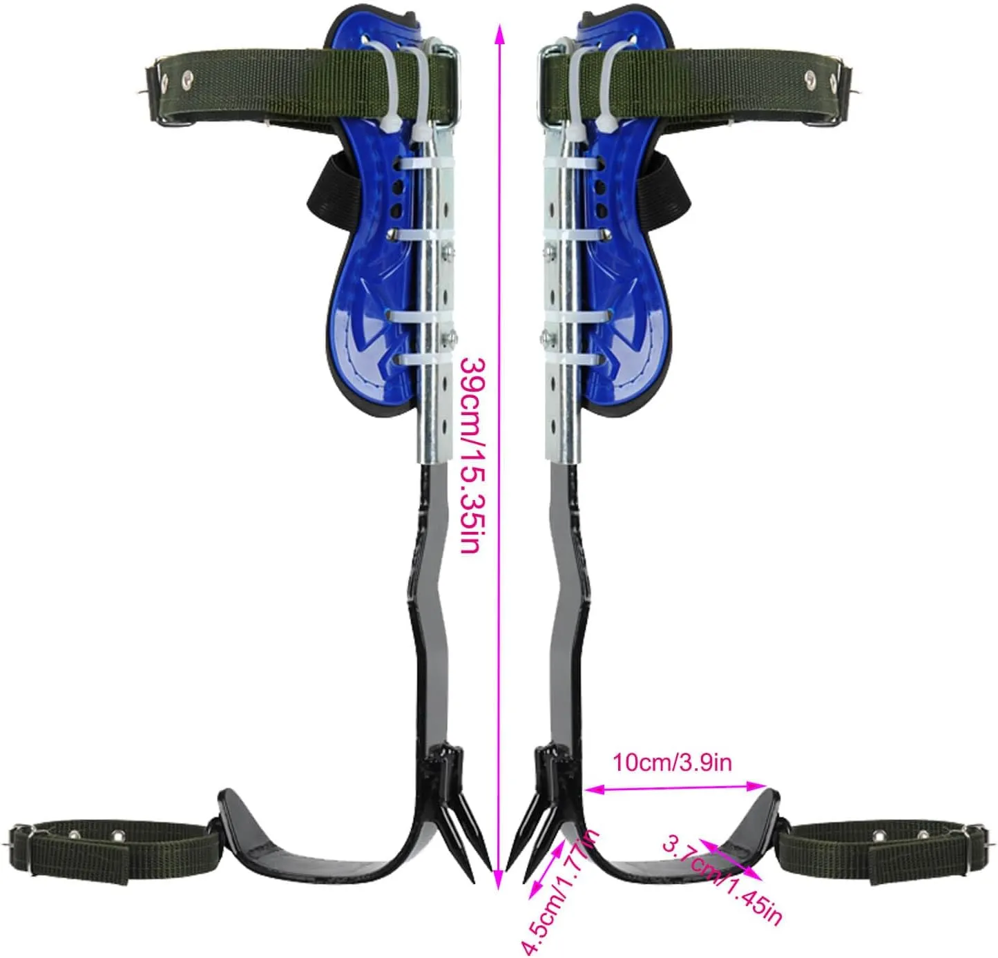 Tree Climbing Spikes, Tree Climbing Gear with Non-Slip Pedal, Adjustable Tree Climbing Tool Set