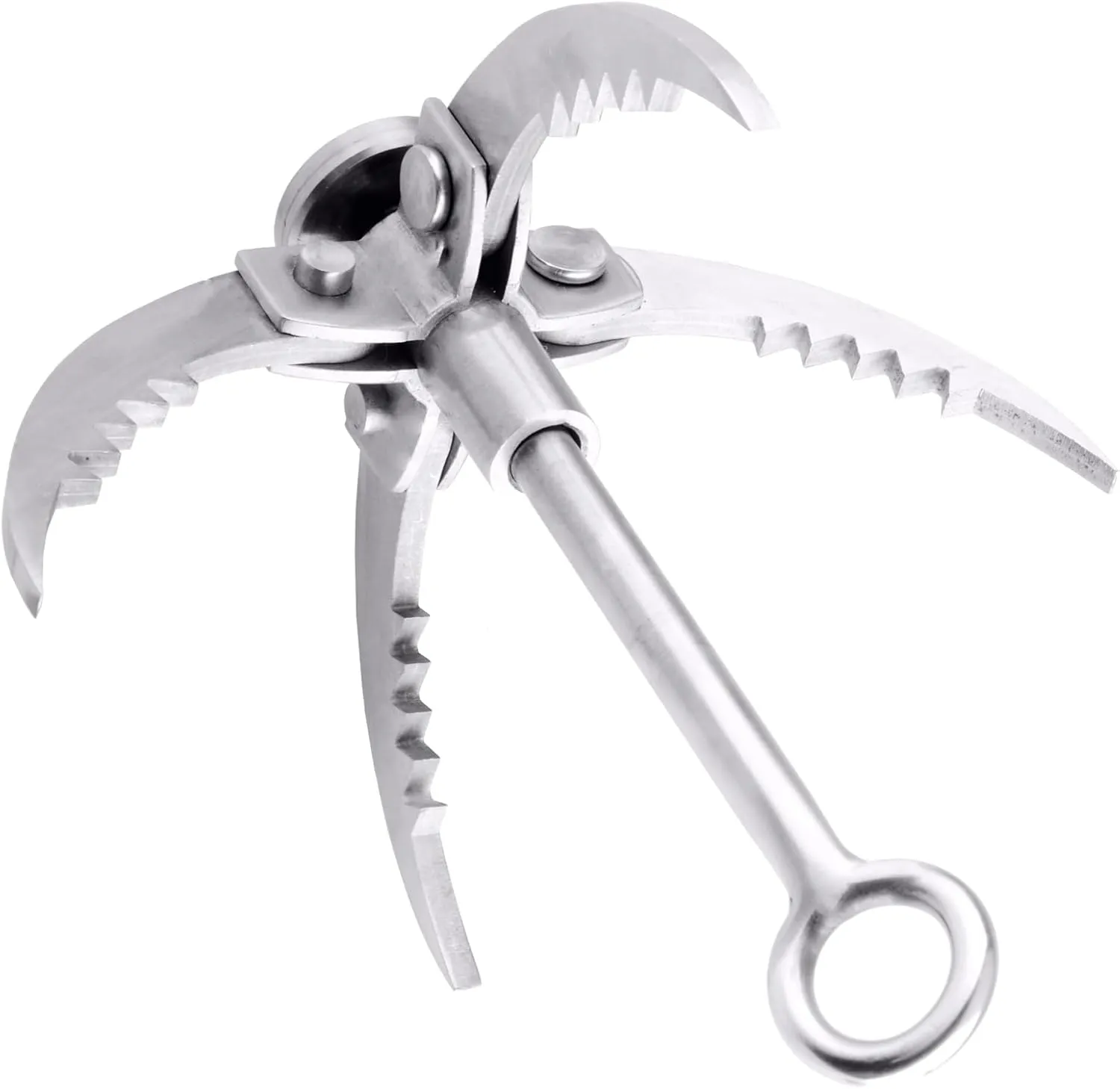 TRIWONDER Grappling Hook Gravity Rock Climbing Hooks Folding Carabiner Claws Stainless Steel Anchor for Climbing, Fishing, Hiking, Tree Limb Removal