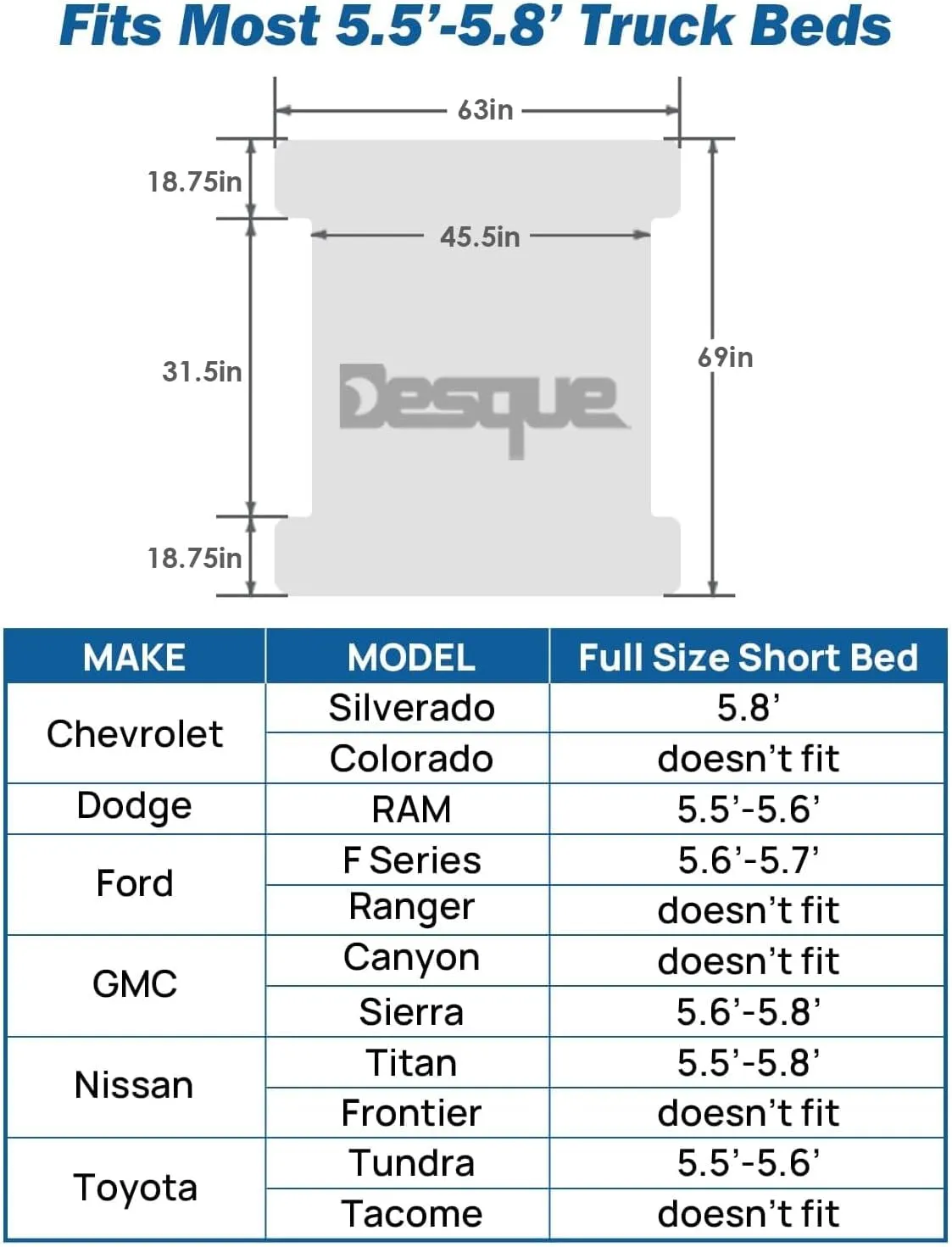 Truck Bed Mattress for 5.5-5.8Ft, Self-Inflating Mat Full-Size Short Trucks Bed for Outdoor Camping, Pickup Tent Accessories 12V Air Pump, Carry Bag, for Silverado, RAM, F Series, Sierra, Titan