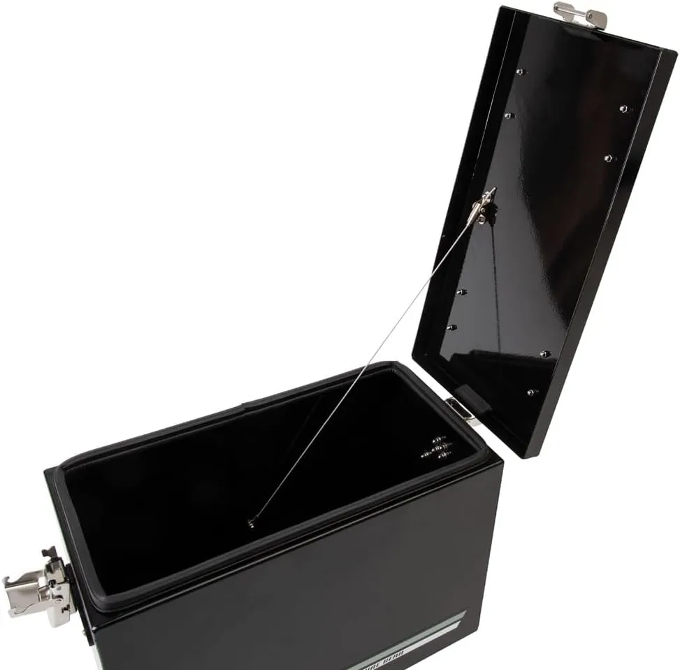 TUSK V2 Aluminum Pannier Boxes with Steel Pannier Racks- Fits CFMOTO IBEX 800 2023-2025 - Includes Lid Handles (Medium, Black)