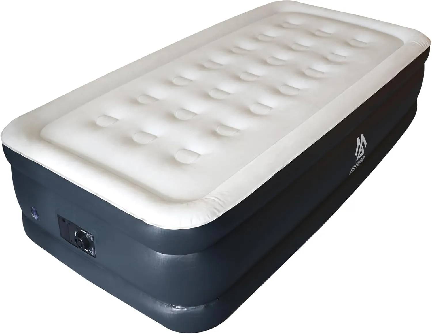 Twin Air Mattress with Built in Pump, 20" Blow Up Bed, Double-Height Non-Slip Bottom Mattress, Durable & Waterproof Air Bed for Guests Home Camping