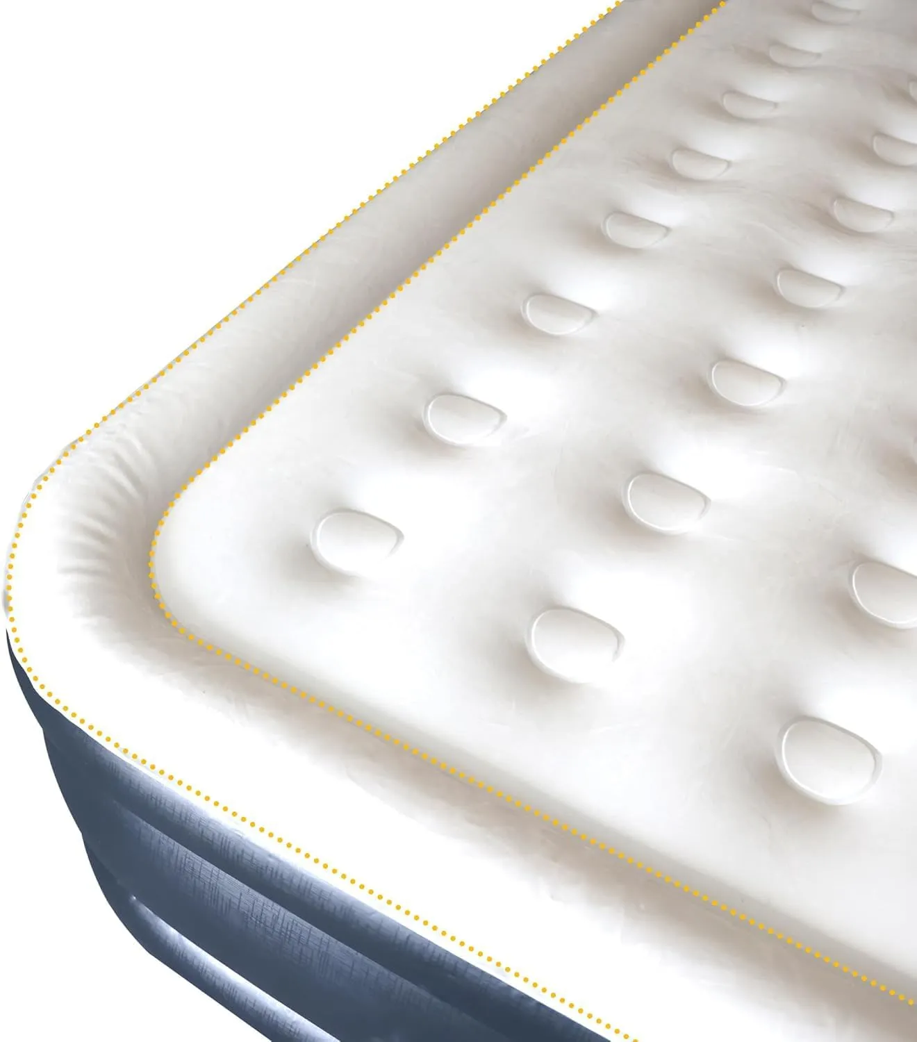 Twin Air Mattress with Built in Pump, 20" Blow Up Bed, Double-Height Non-Slip Bottom Mattress, Durable & Waterproof Air Bed for Guests Home Camping