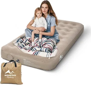 Twin Air Mattress with Built in Pump Raised, 2 Mins Quick Self Inflating Air Mattress, 10" Durable Blow Up Mattress Twin Air Bed for Camping, Home & Portable Travel