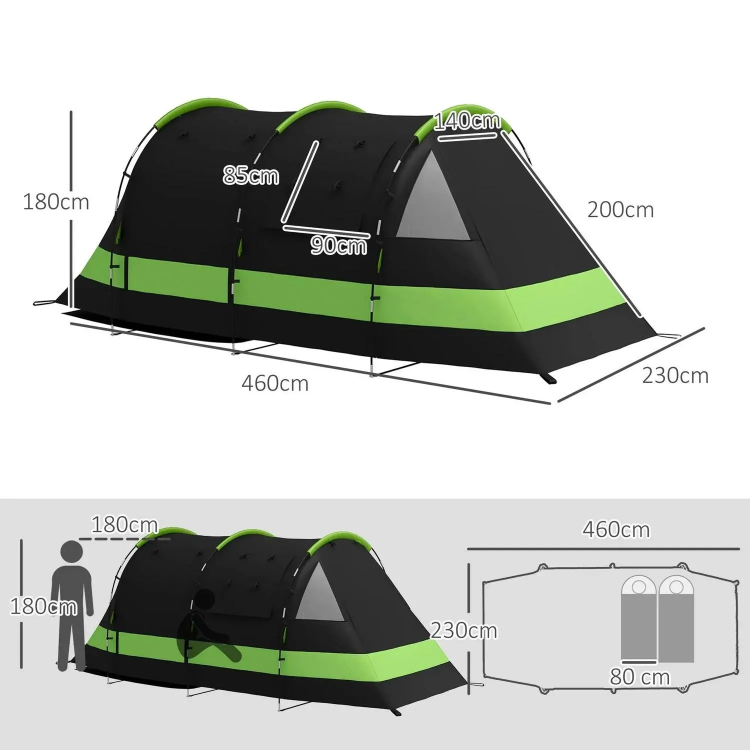 Two Accessories With Man, Product diversity Room Clearance sale Four Blackout Outsunny Tent,