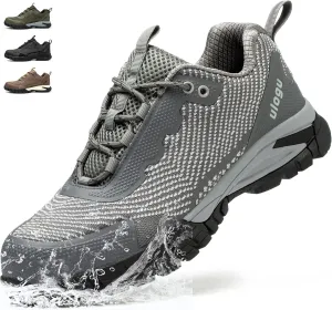 ulogu Waterproof Steel Toe Shoes for Men Comfy Lightweight Non Slip Safety Work Sneakers 6-Month Warranty