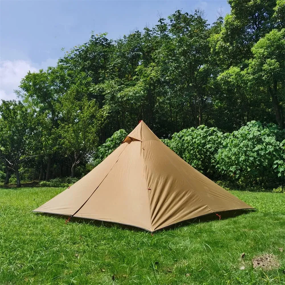 Ultralight Hot Teepee Tent with Stove Jack for 1-2 Person 3.4lb Four-cornered Shape Single Person Tent for Camping Hiking Backpacking - Easy to Set Up