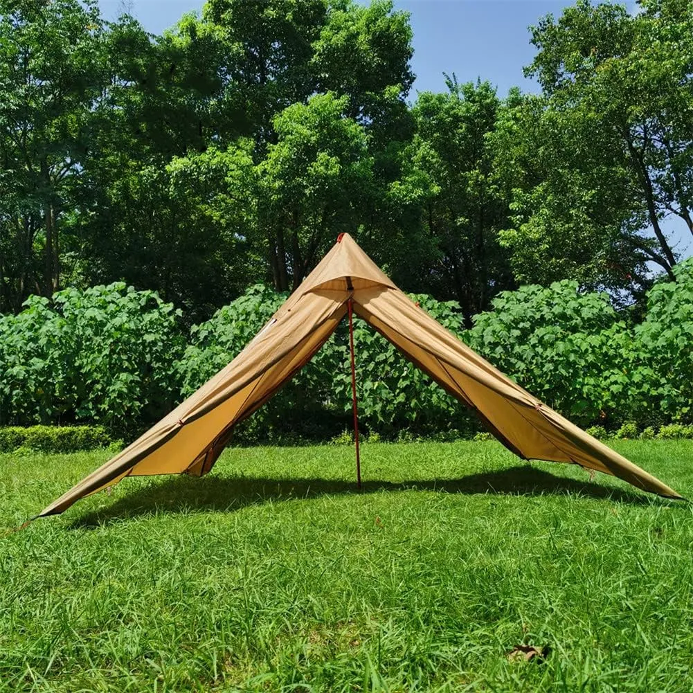 Ultralight Hot Teepee Tent with Stove Jack for 1-2 Person 3.4lb Four-cornered Shape Single Person Tent for Camping Hiking Backpacking - Easy to Set Up