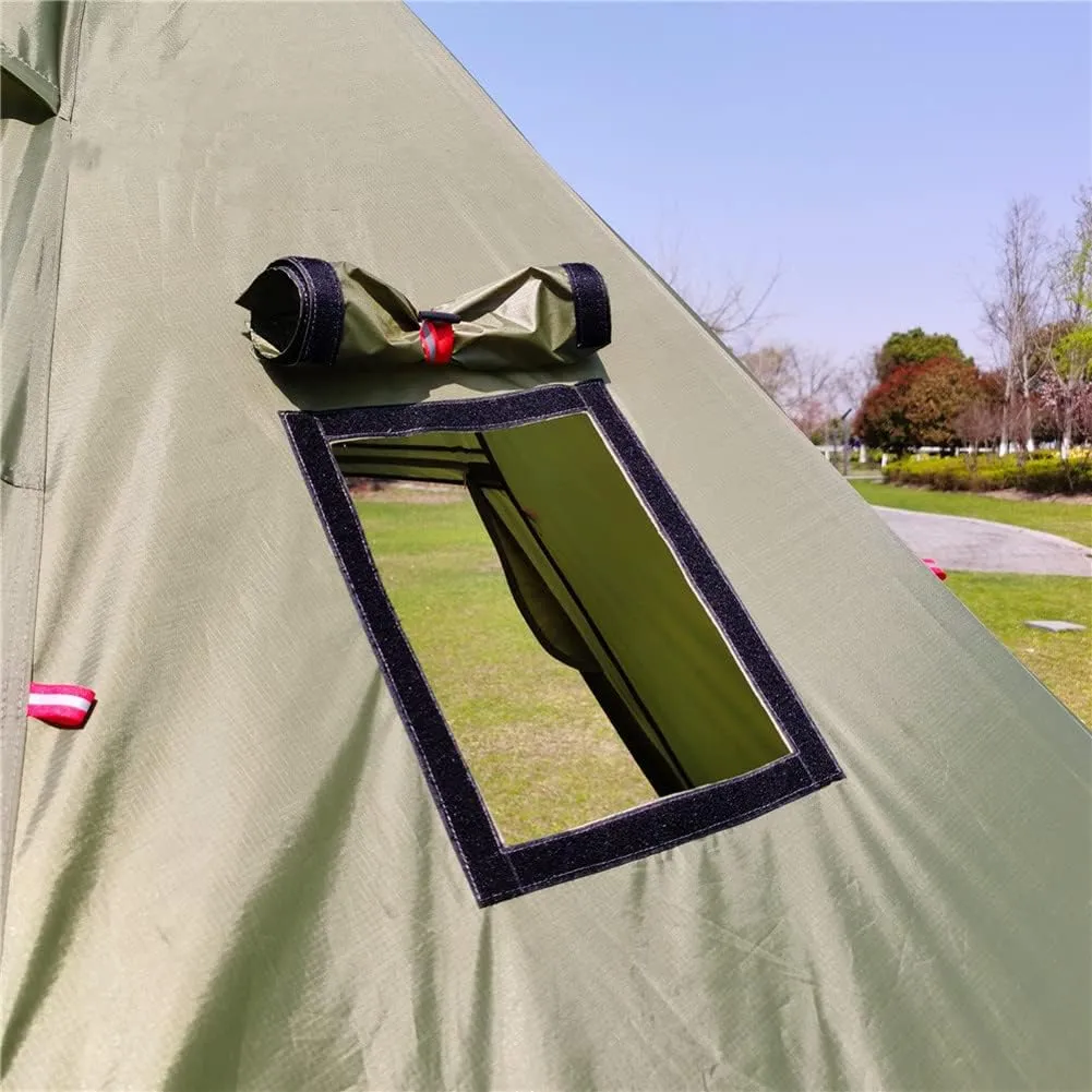 Ultralight Hot Teepee Tent with Stove Jack for 1-2 Person 3.4lb Four-cornered Shape Single Person Tent for Camping Hiking Backpacking - Easy to Set Up
