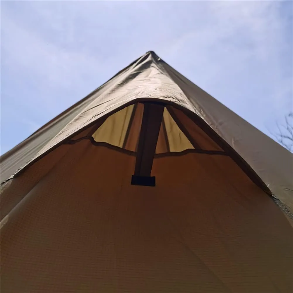 Ultralight Hot Teepee Tent with Stove Jack for 1-2 Person 3.4lb Four-cornered Shape Single Person Tent for Camping Hiking Backpacking - Easy to Set Up