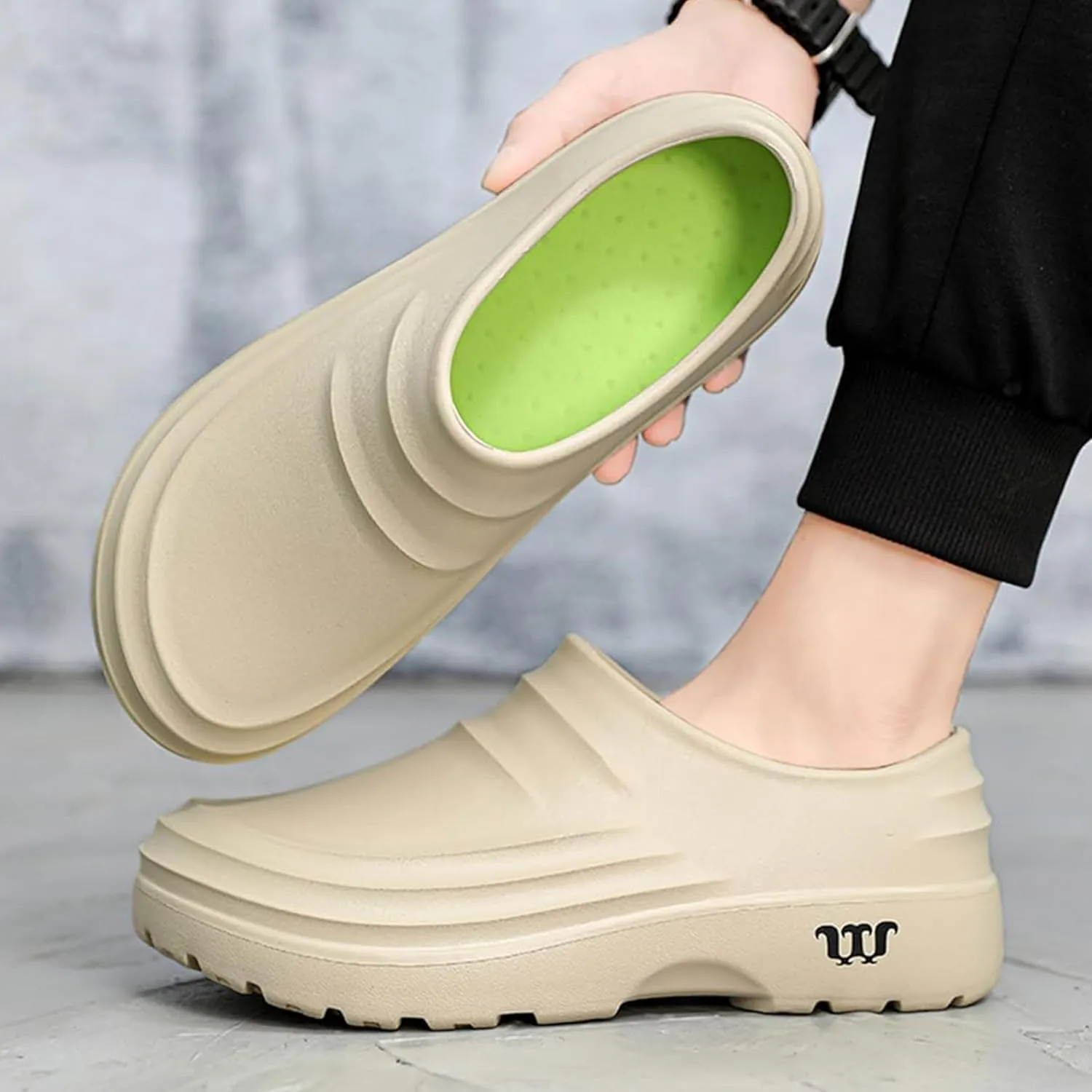 Unisex Armadillo Chef Shoes Non-Slip Oil Resistant Kitchen Work Clogs, Breathable Waterproof Lightweight Safety