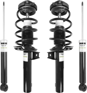 UNITY AUTOMOTIVE 4-11060-257020-001 4 Wheel Complete Strut Assembly with Gas Shock Kit 2006-2013 Audi A3
