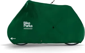 Urban Bike Cover - Waterproof & Durable with Lock-Through Panels, RipStop fabric, Adjustable for Any Bike, Attachable Stuff Sac - Ideal for Bikes in Daily Use (Forest Green)