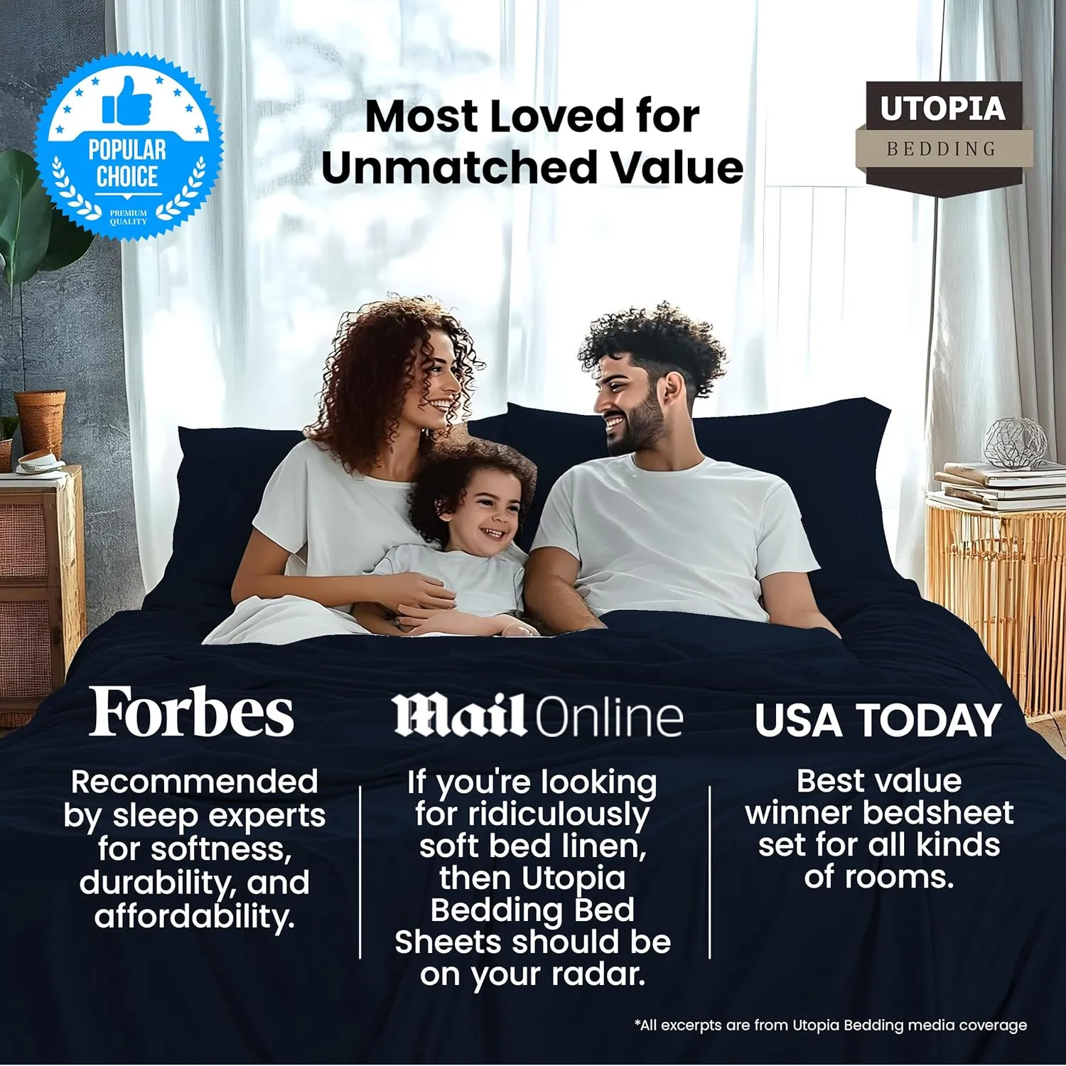 Utopia Bedding Queen Bed Sheets Set - 4 Piece Bedding - Brushed Microfiber - Shrinkage and Fade Resistant - Easy Care (Queen, Navy Blue)