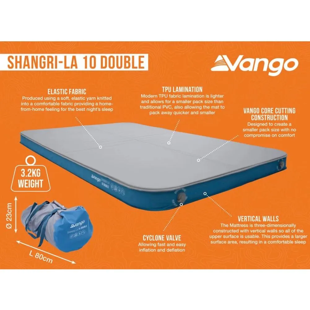 Vango Shangri-La 11 Double 10cm Self Inflating Mattress