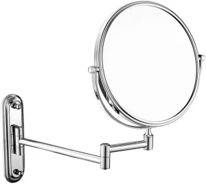 Vanity Mirror 8 Inch 10X Magnifying Metal Mirror Retractable Folding Premium Modern Wall Mounted Makeup Mirror