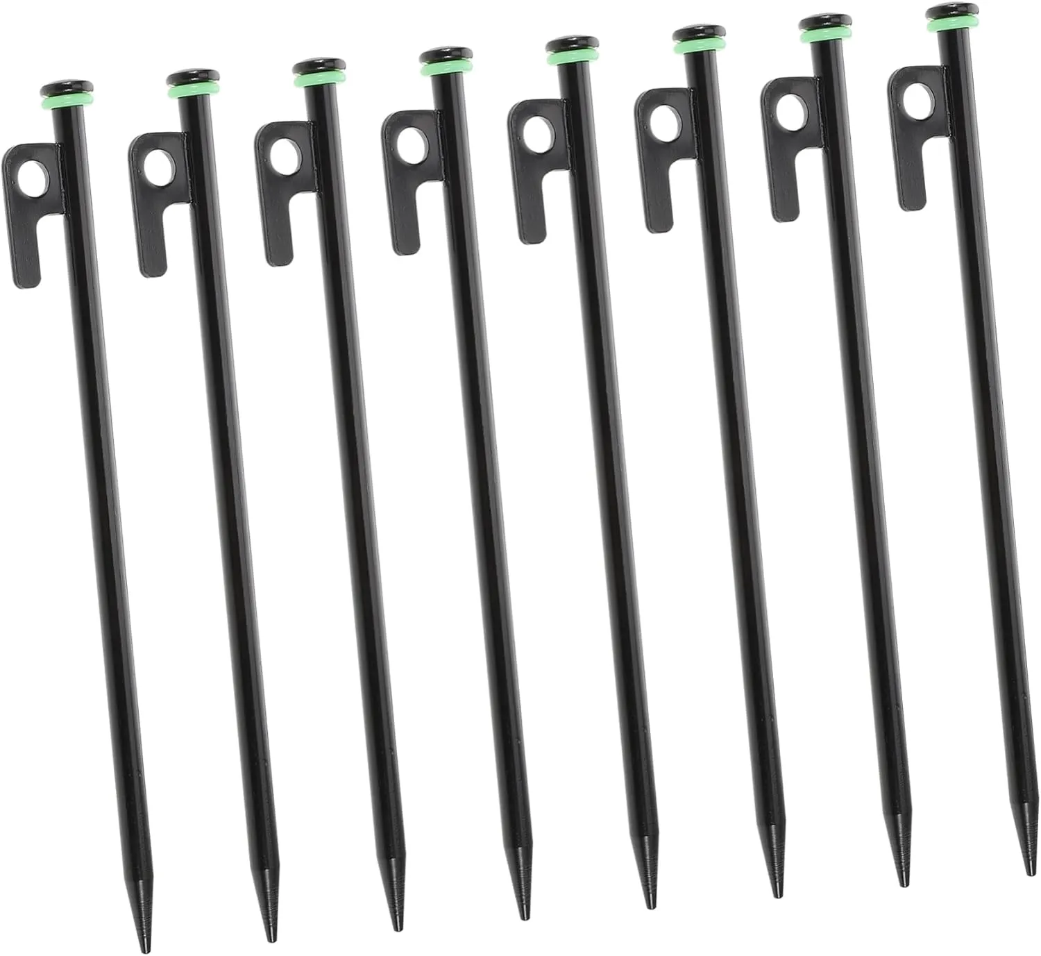 VANZACK 1set Tent Pegs Long Tent Stakes Metal Garden Stakes Heavy Duty Stakes for Ground Stakes for Outdoor Decorations Ground Anchors Screw in Tent Camping Accessories Carbon Steel