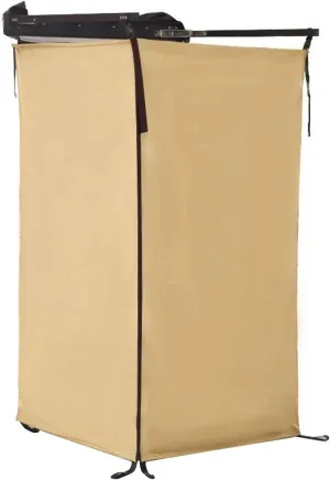 Vehicle Side Shower Tent Shower Room Changing Dressing Room Privacy Shelter for Restroom, Khaki
