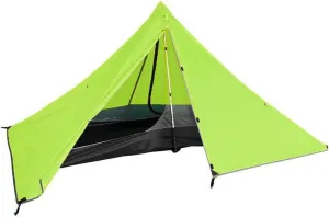 VejiA 1 Person Triangle Camping Tent Double Layer Waterproof Lightweight Outdoor Portable Pyramid Tent, Yellow