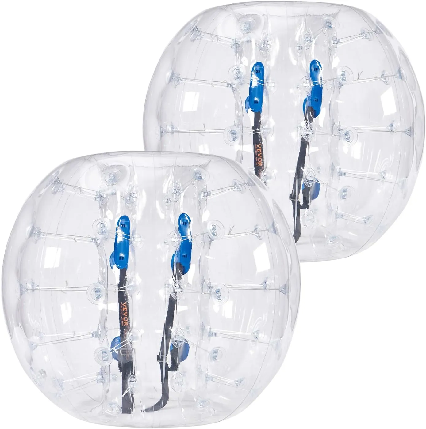 VEVOR Inflatable Bumper Balls 2-Pack, 4FT/1.2M Body Sumo Zorb Balls for Teen, 0.8mm Thick PVC Human Hamster Bubble for Outdoor Team Gaming Play, Bumper Bopper Toys for Garden, Yard, Park