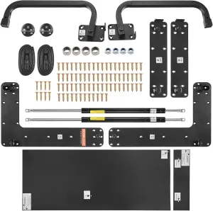 VEVOR Murphy Bed Kit, Twin Size, Vertical Deluxe DIY Wall Bed Mechanical Hardware Kit, Pneumatic Lever Heavy Duty Bed Frame Support, Folding Cabinet Wall Bed Space Saving Design for Guestroom