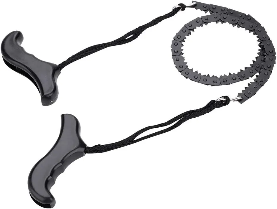 VGEBY Outdoor Hand-held Wire Saw Portable Lightweight Metal Manual Chain Saw Outdoor Emergency Survival Accessory