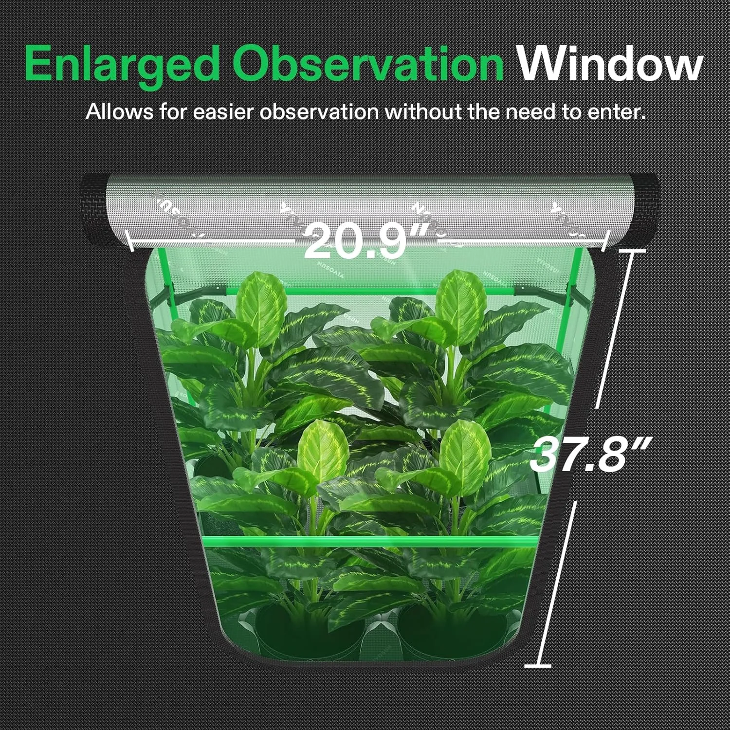 VIVOSUN P426 48"×24"×72" PRO Grow Tent, with Thick 1 inch Poles, Strengthened High Reflective Mylar Oxford Fabric, Extra Hanging Bars & High CFM Kit for Hydroponics Indoor Plant for AeroLight A200SE