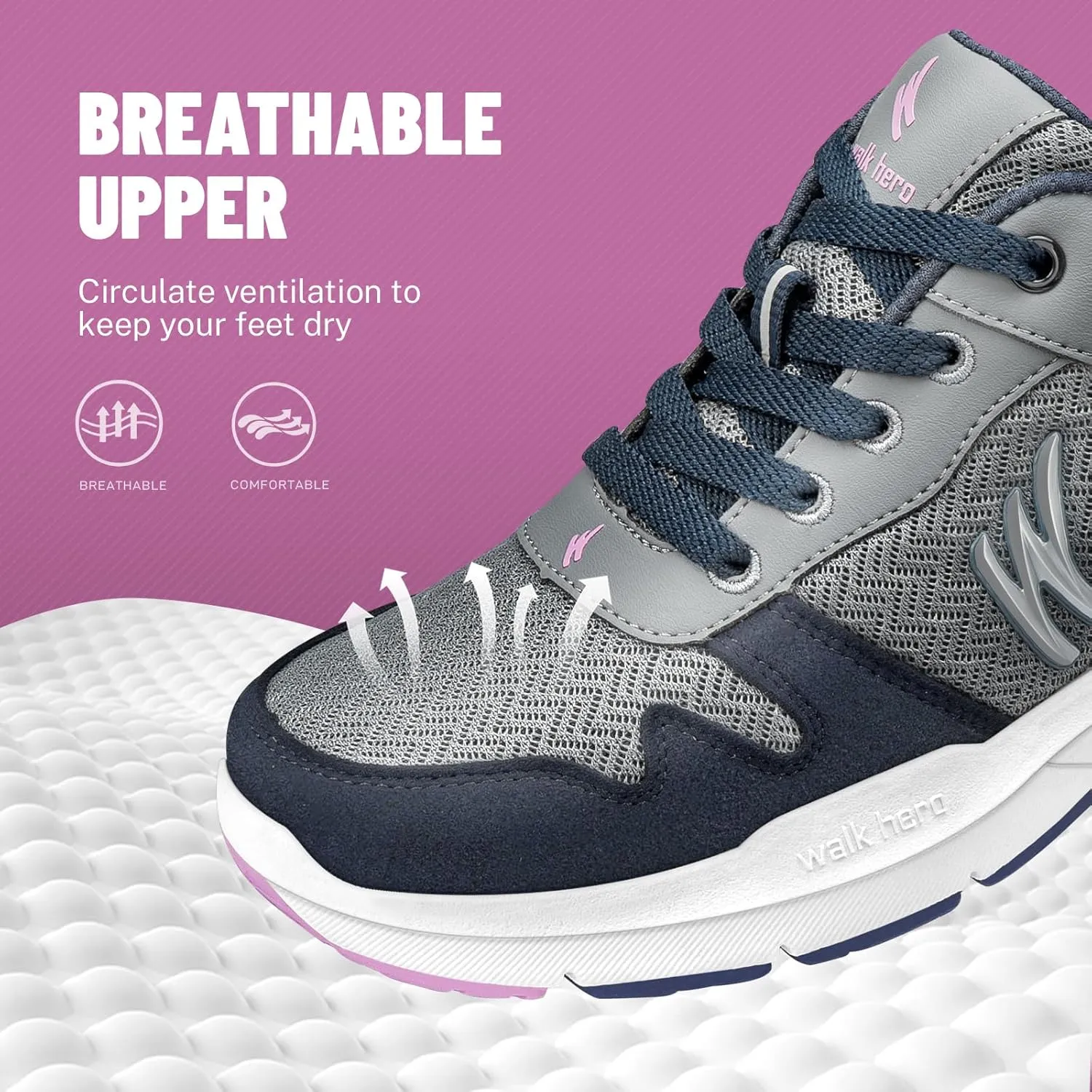 Walking Shoes Women for Plantar Fasciitis, Womens Orthopedic Shoes with Arch Support, Non-Slip Sneakers for Women