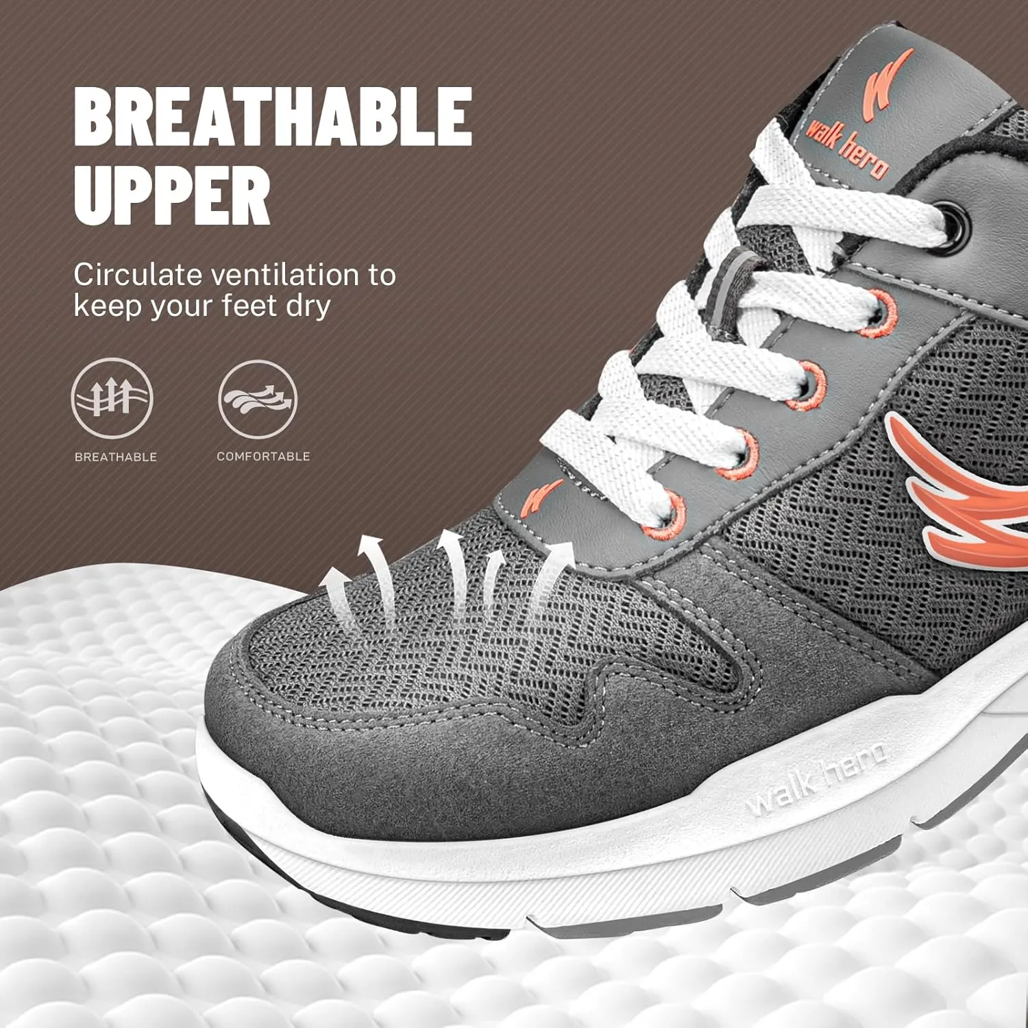 Walking Shoes Women for Plantar Fasciitis, Womens Orthopedic Shoes with Arch Support, Non-Slip Sneakers for Women