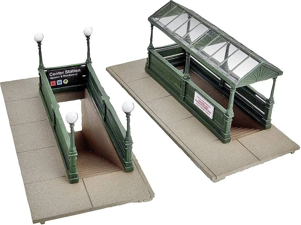 Walthers, Inc. Subway Entrance Kit with Builds 2 Complete Models