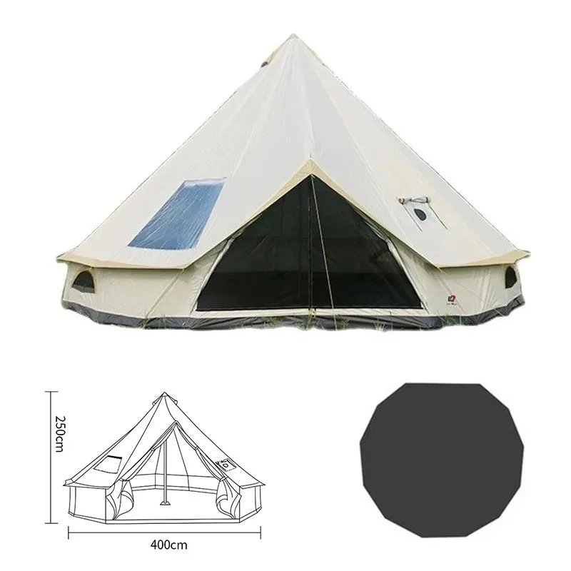 Waterproof 4-Season Yurt Wall Tent with Roof Stove Jack