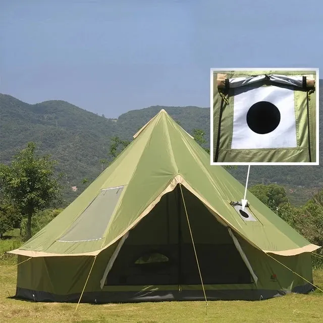 Waterproof 4-Season Yurt Wall Tent with Roof Stove Jack