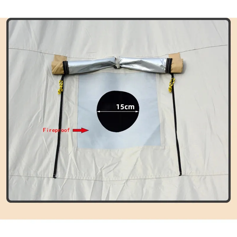 Waterproof 4-Season Yurt Wall Tent with Roof Stove Jack