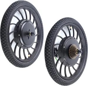 Waterproof Ebike Conversion Kit, 20" Front/Rear Wheel Conversion Kit 48V 1000W Electric Bicycle Hub Motor Kit Brushless Gearless Motor Kit, Fast Start