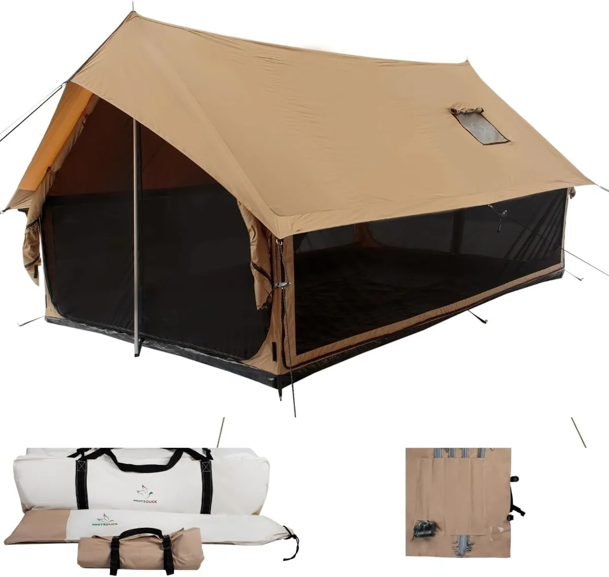 WHITEDUCK Rover Canvas Scout Tent, Waterproof, 4 Season Luxury Outdoor Camping and Glamping Yurt Tent