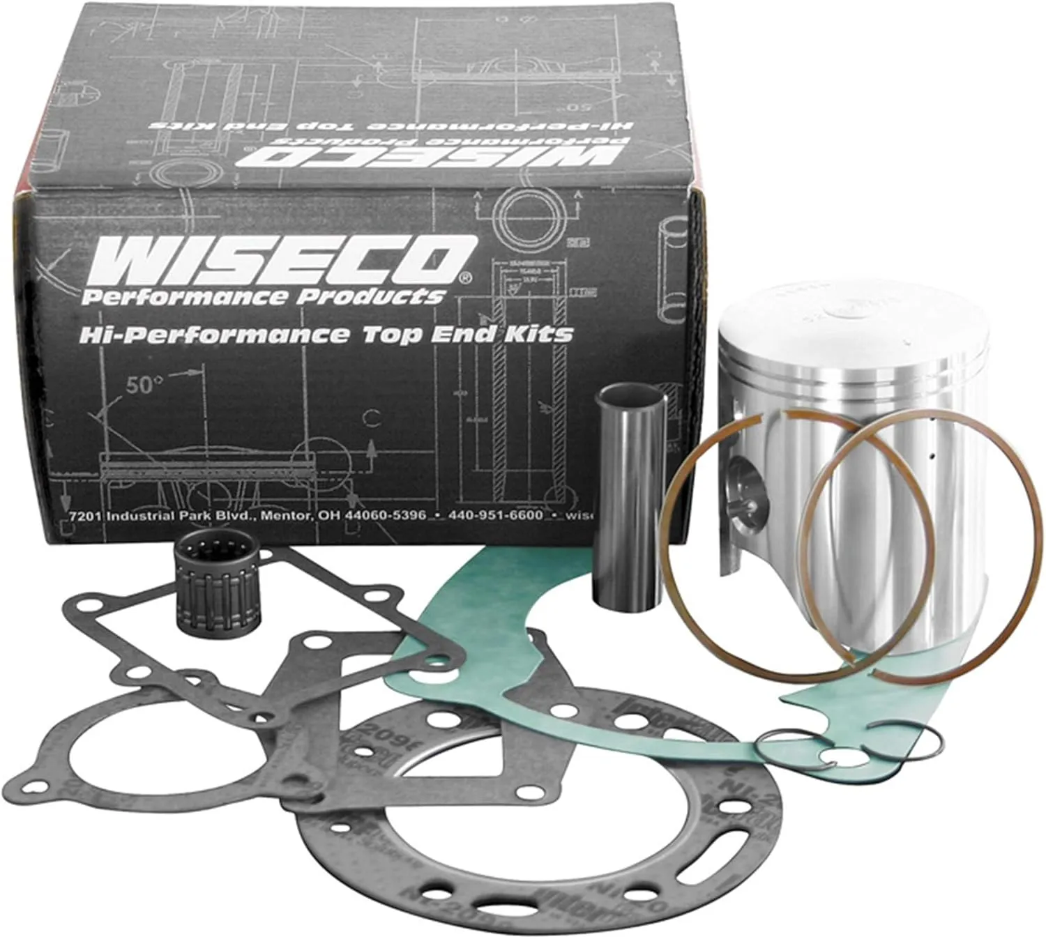 Wiseco Pro-Lite 54.00mm Piston & Top End Gasket Kit for '01-02 CR125 (PK1261)
