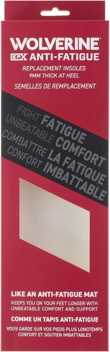 Wolverine Men's EPX Anti-Fatigue Insole, Red, 12 M US