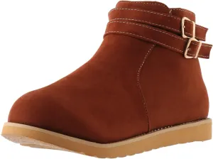Women's Ankle Boots & Booties Low Heel Suede Leather Fashion Slip on Comfort Fall Winter Short Boots Black Side Zip Classic Booties for Women Ladies Boots