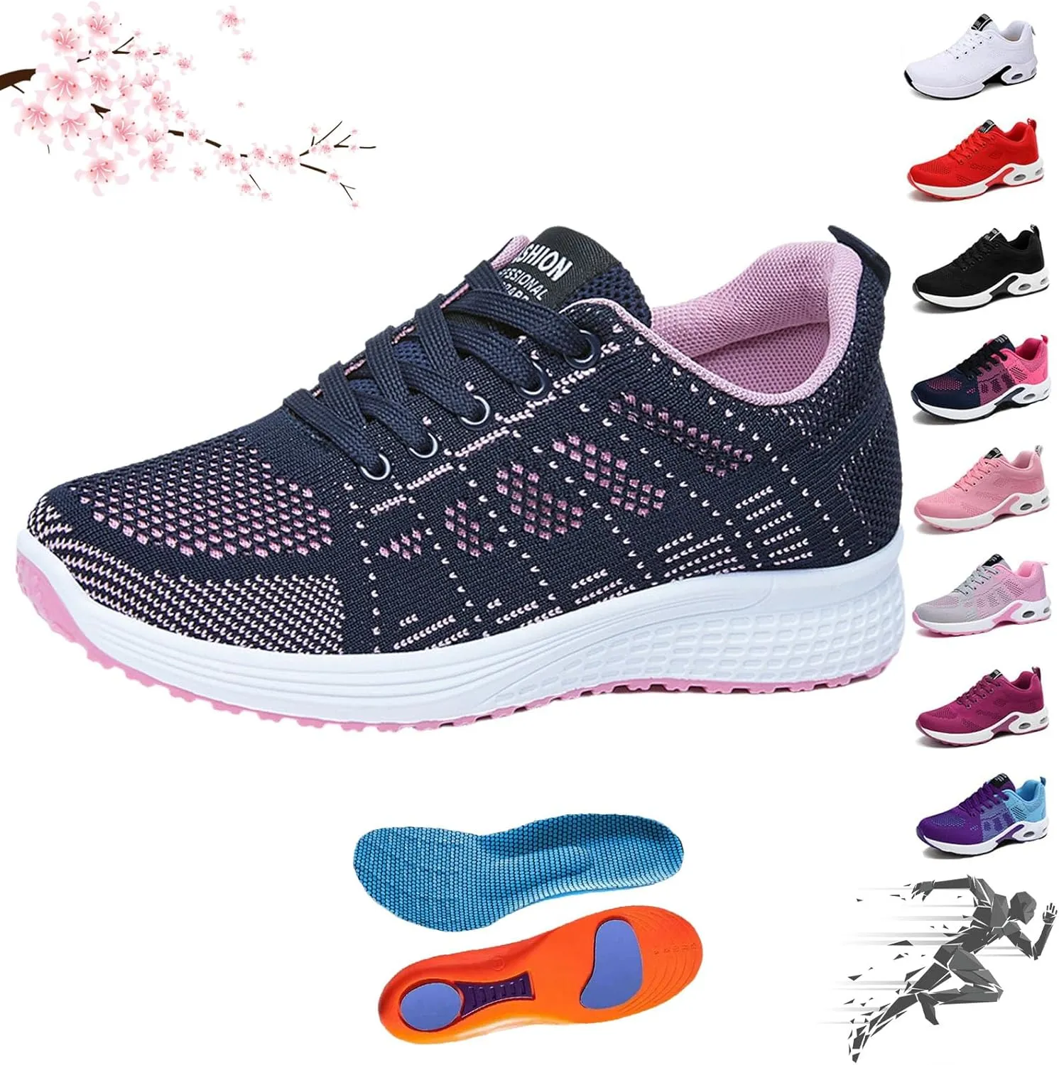Women's Cloud Walk Pro Sneakers, Super Breathable Soft Casual Shoes, Ergonomic Pain Relief Shoe Trainers Orthopaedic