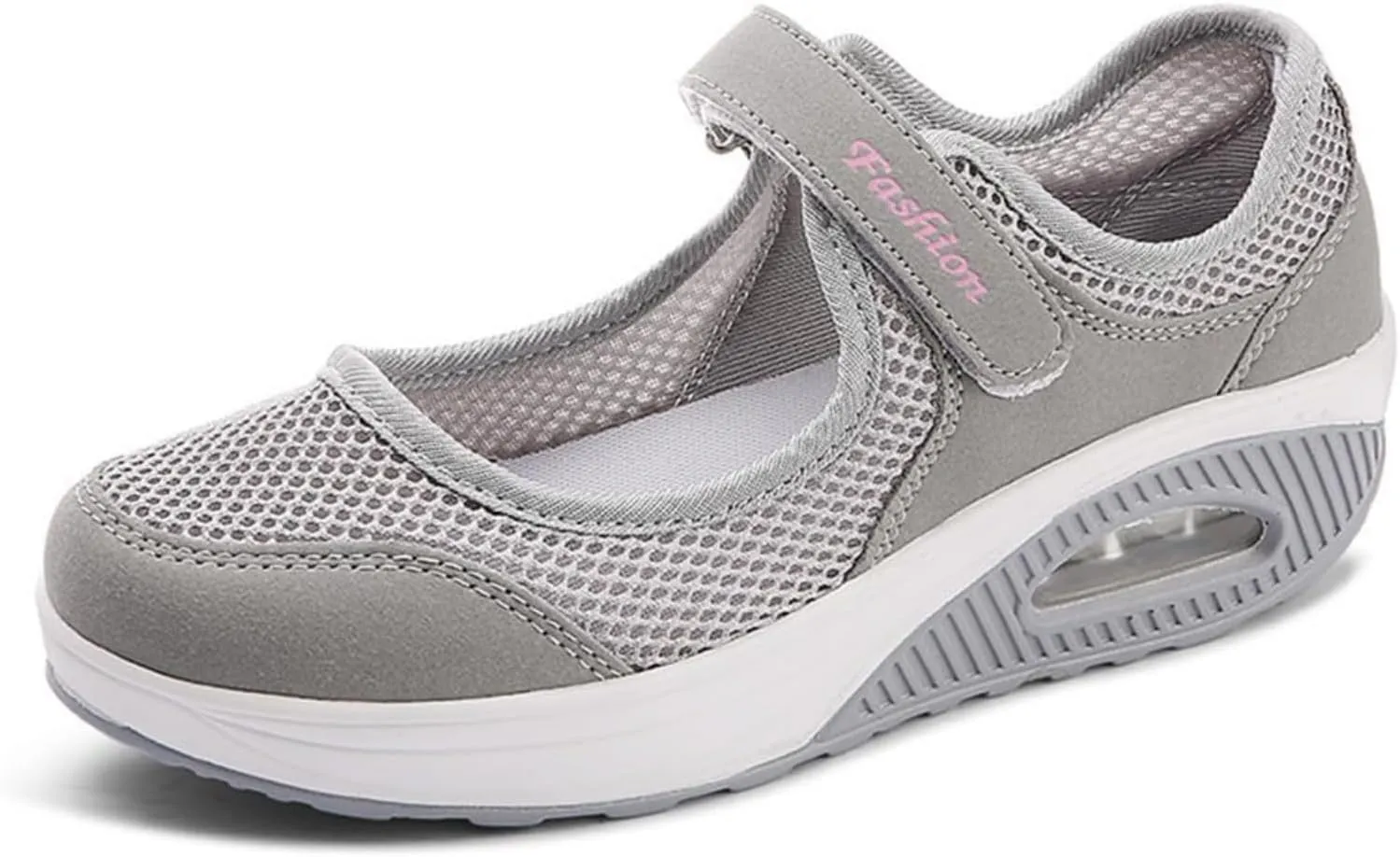 Women's Mesh Adjustable Nurse Shoes Breathable Lightweight Walking Cushion Buffer Fitness Nursing Orthotic Mary Jane Hollow Out Granny Walk Soft-Soled Flats Dance Sneakers Wide Width Non-Slip