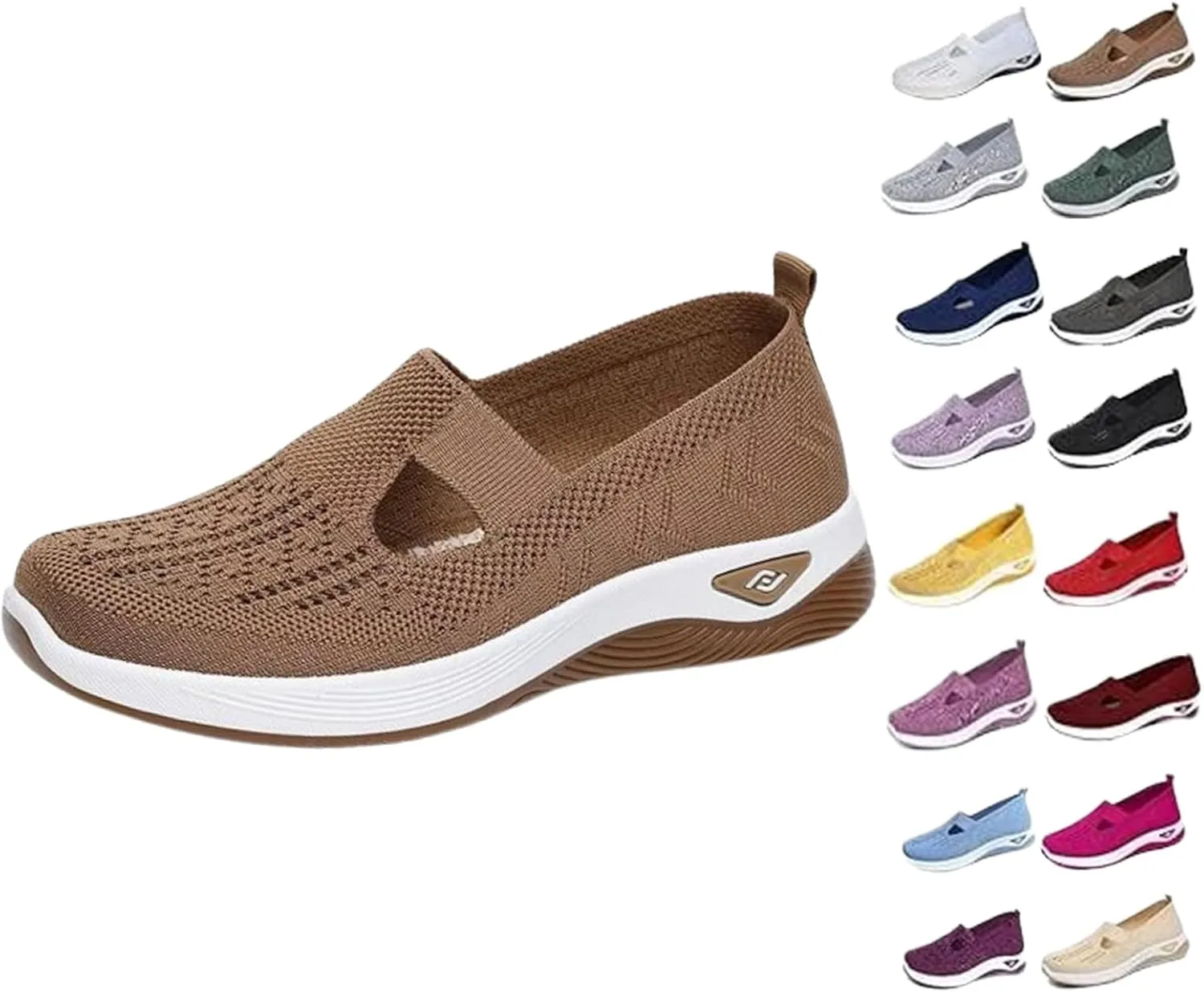 Women's Woven Breathable Soft Sole Shoes, Orthopedic Walking Shoes for Women, Sneakers Breathable Woven DiabeticShoes with Arch Support, Arch Support, Anti-Skid SportsShoes