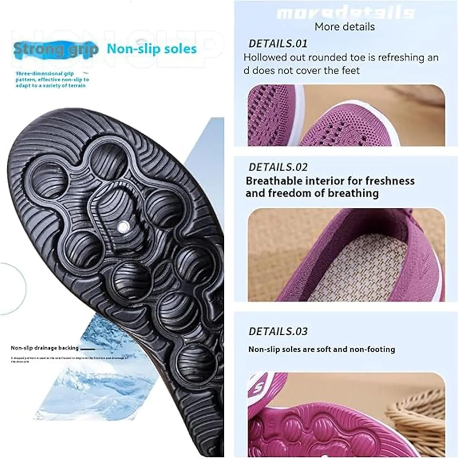Women's Woven Breathable Soft Sole Shoes, Orthopedic Walking Shoes for Women, Sneakers Breathable Woven DiabeticShoes with Arch Support, Arch Support, Anti-Skid SportsShoes