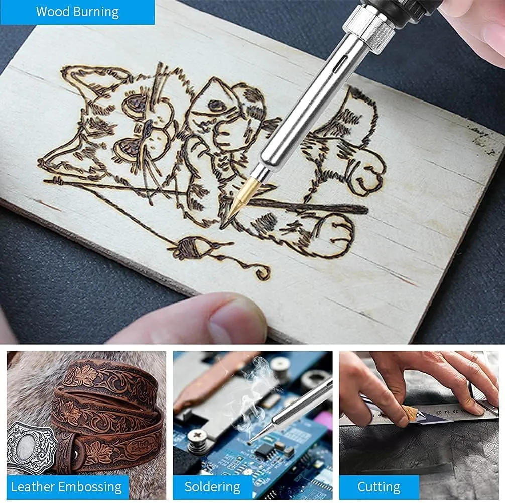 Wood Burning Kit 113pcs Professional Wood Burning Tool Adjustable Temperature Wood Burner Tools Set with Soldering Iron for Embossing Carving DIY Adults Crafts Beginners