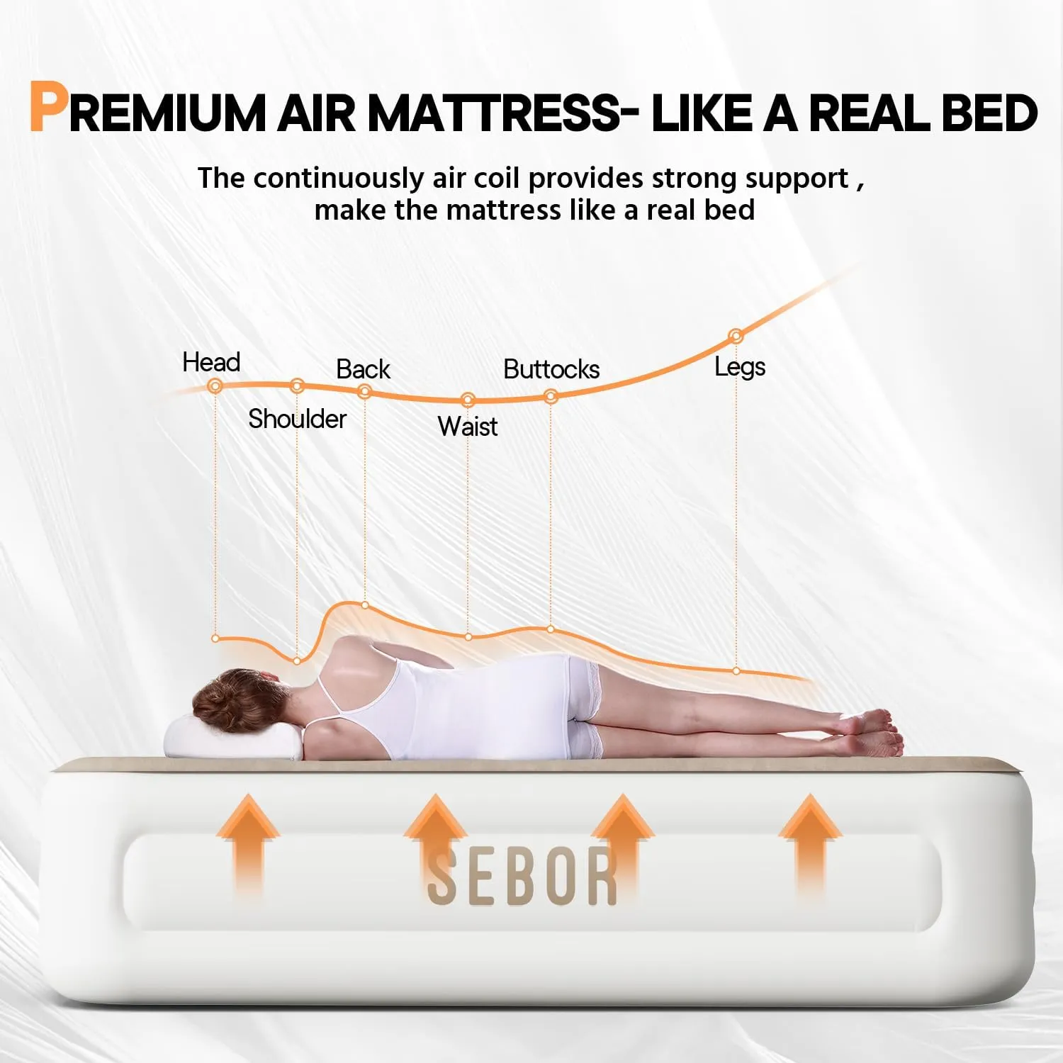 X-Long Twin Air Mattress with Built in Pump,Suit for Home & Guests,Travel Air Mattress Twin XL for Adults,Inflatable Travel Bed,330lb MAX