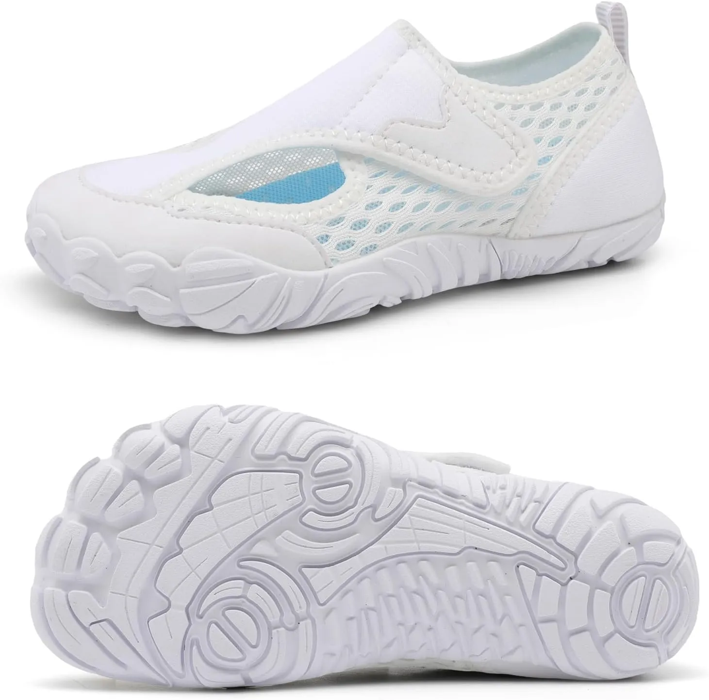 XIHALOOK Water Shoes for Kids Boys Girls Wide Toe Barefoot Quick Dry for Beach Swim Pool Surf Aqua Sports