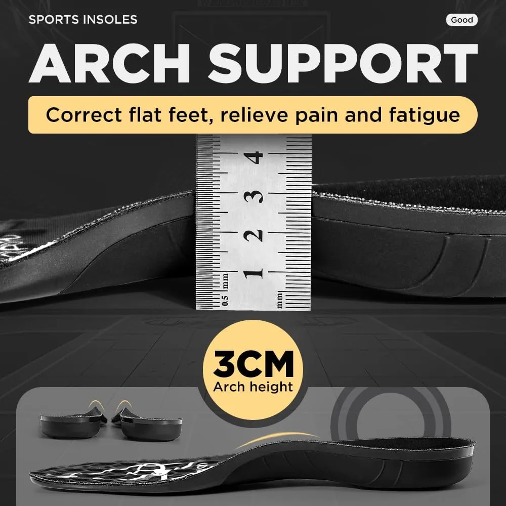 XINIFOOT Silica Gel Sport Shoe Insoles for Men and Women, Spring Cushioning & Shock Absorption Inserts, Forefoot Massage Support, Plantar Fasciitis Relief, Athletic Comfort Insoles