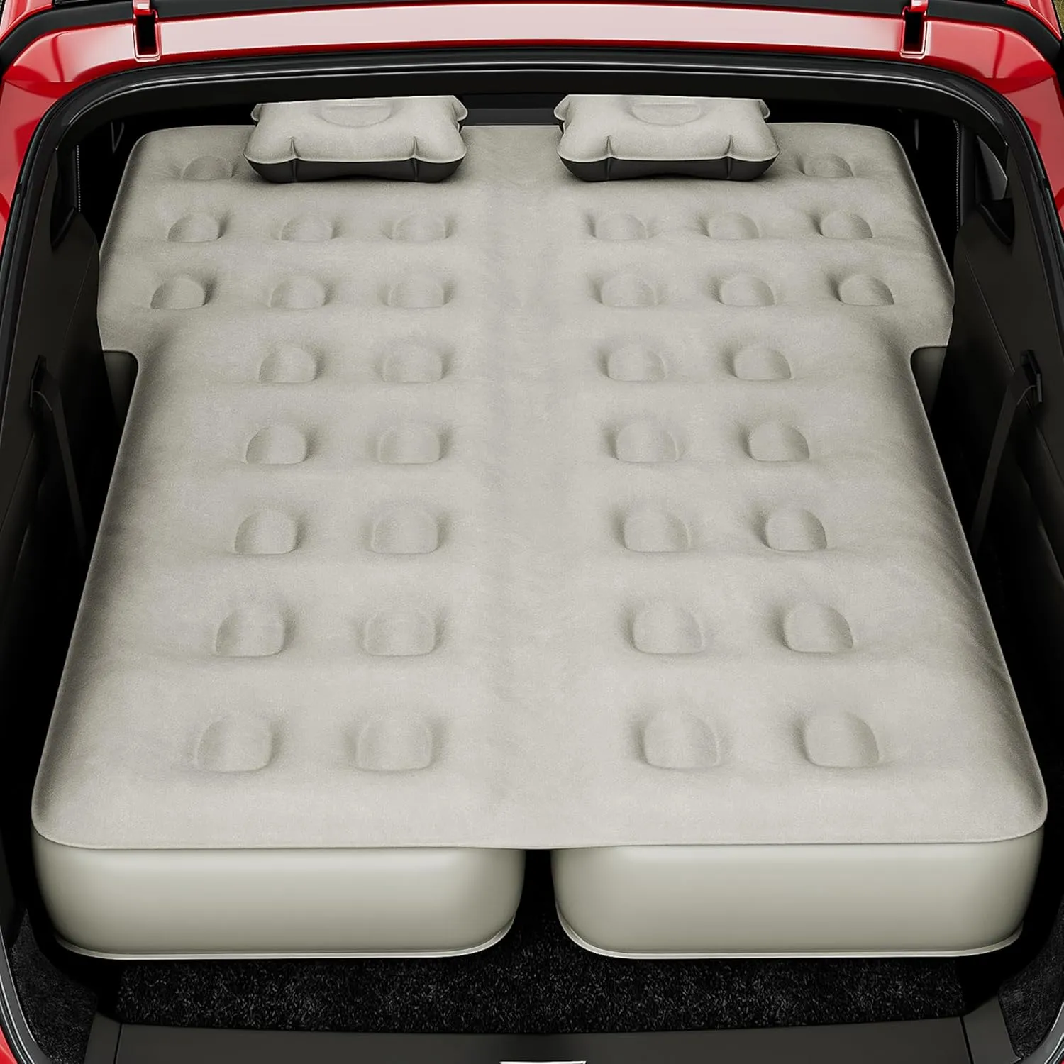 YITAHOME SUV Air Mattress with Pump, Pillows, Carry Bag & Repair Kit, 10" Inflatable Car Camping Bed for SUV, Jeep Wrangler, 4Runner & Mid-to-Large SUVs, Gray